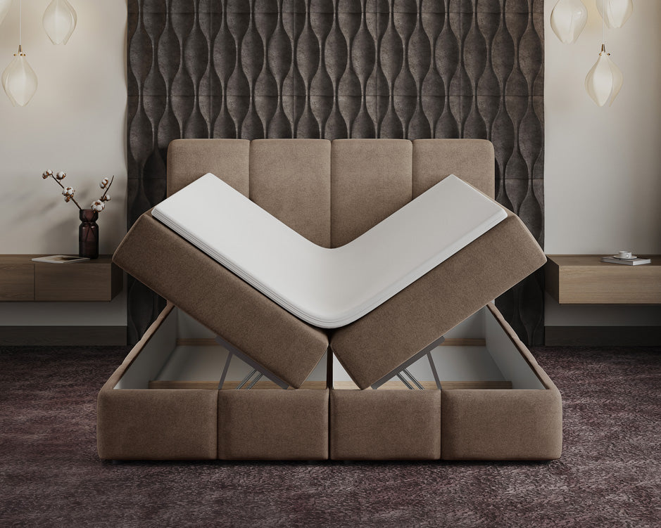 Lit boxspring Venedig Velours avec rangement