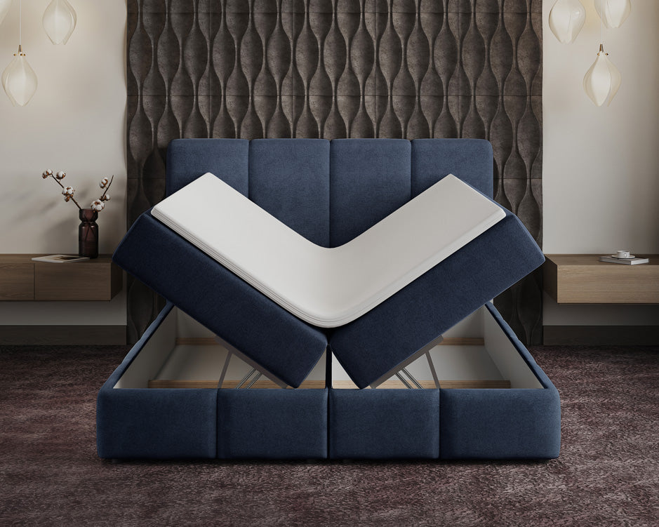 Lit boxspring Venedig Velours avec rangement