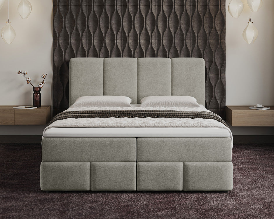 Lit boxspring Venedig Velours avec rangement