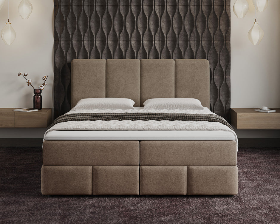 Lit boxspring Venedig Velours avec rangement