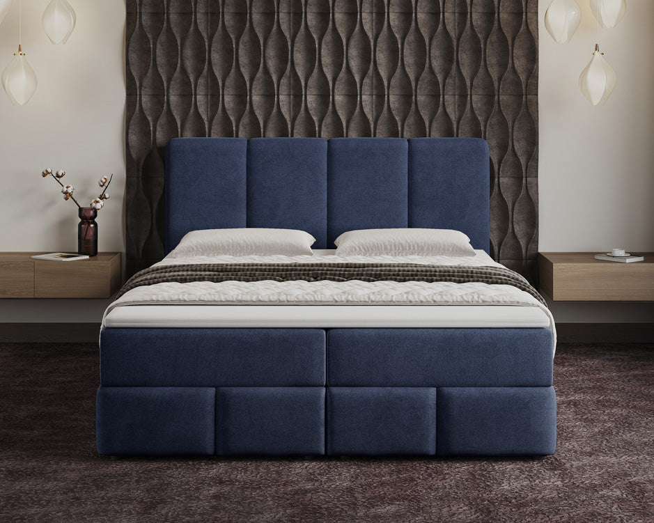 Lit boxspring Venedig Velours avec rangement