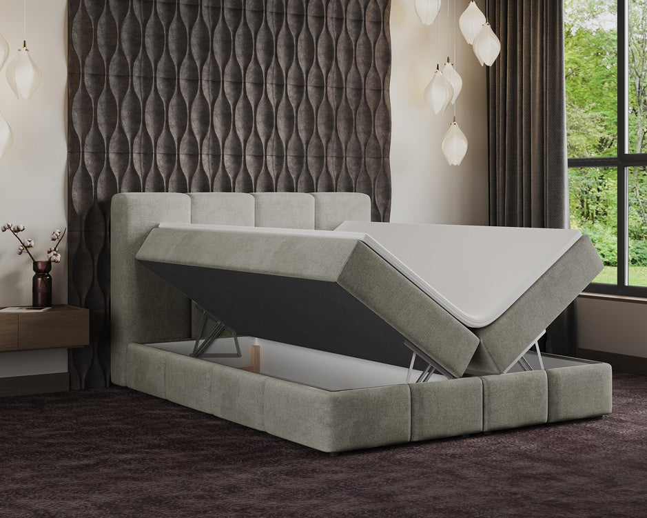 Lit boxspring Venedig Velours avec rangement