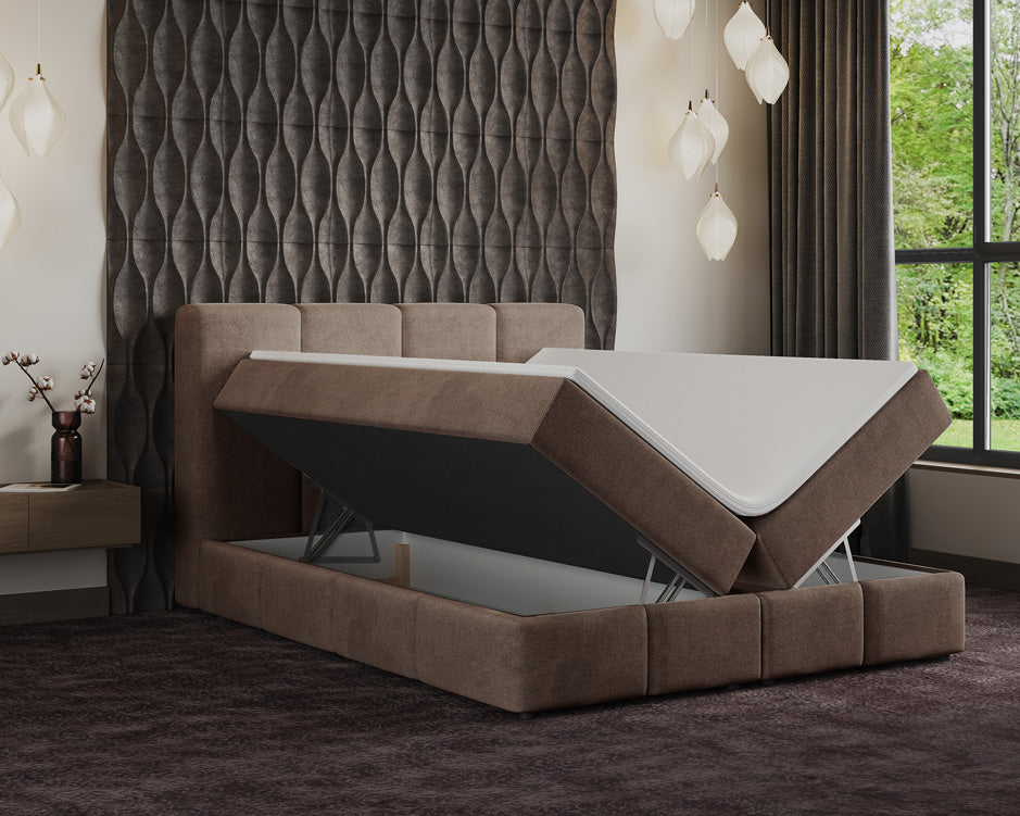 Lit boxspring Venedig Velours avec rangement
