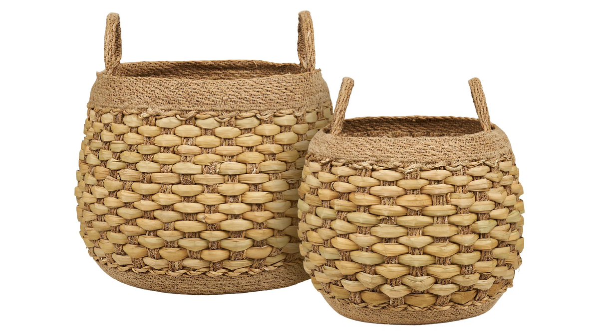 Lot de 2 paniers Shelly - de forme ronde