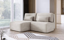 Designer-Ecksofa Tilia Cord mat Schloffunktioun a Stauraum