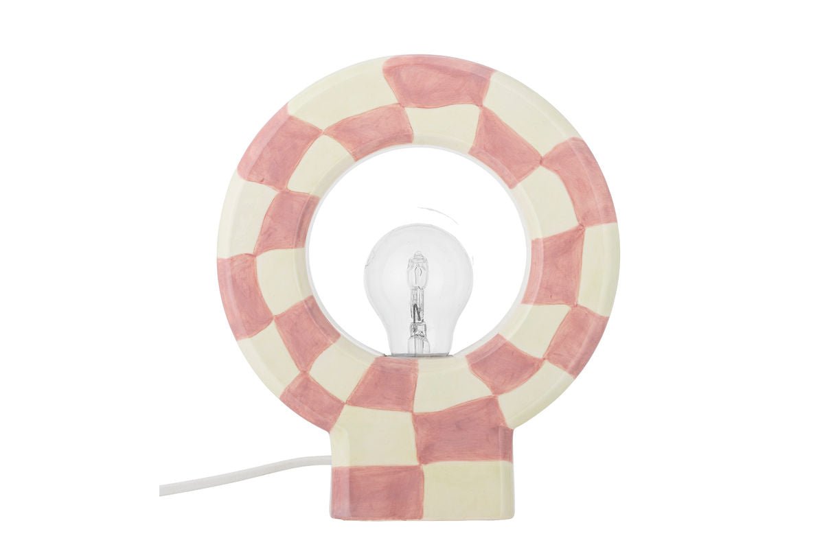 Table Lamp Halligalli - Checkered Stoneware