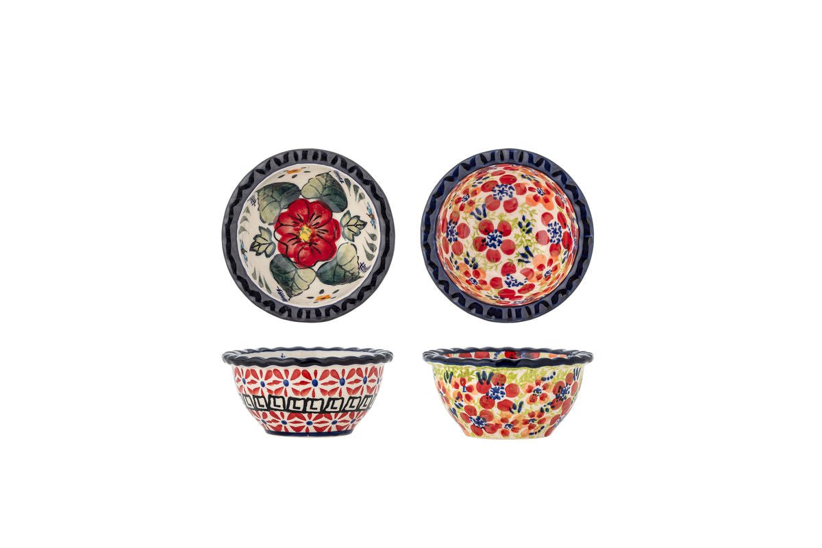 Ensemble de bols « Floria » – Faïence colorée (2 pièces)