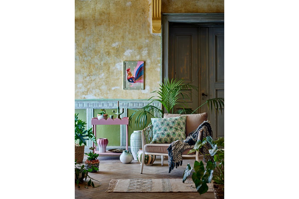 Tagesdëck Verdea – recycléiert Kotteng mat Blatmotiv