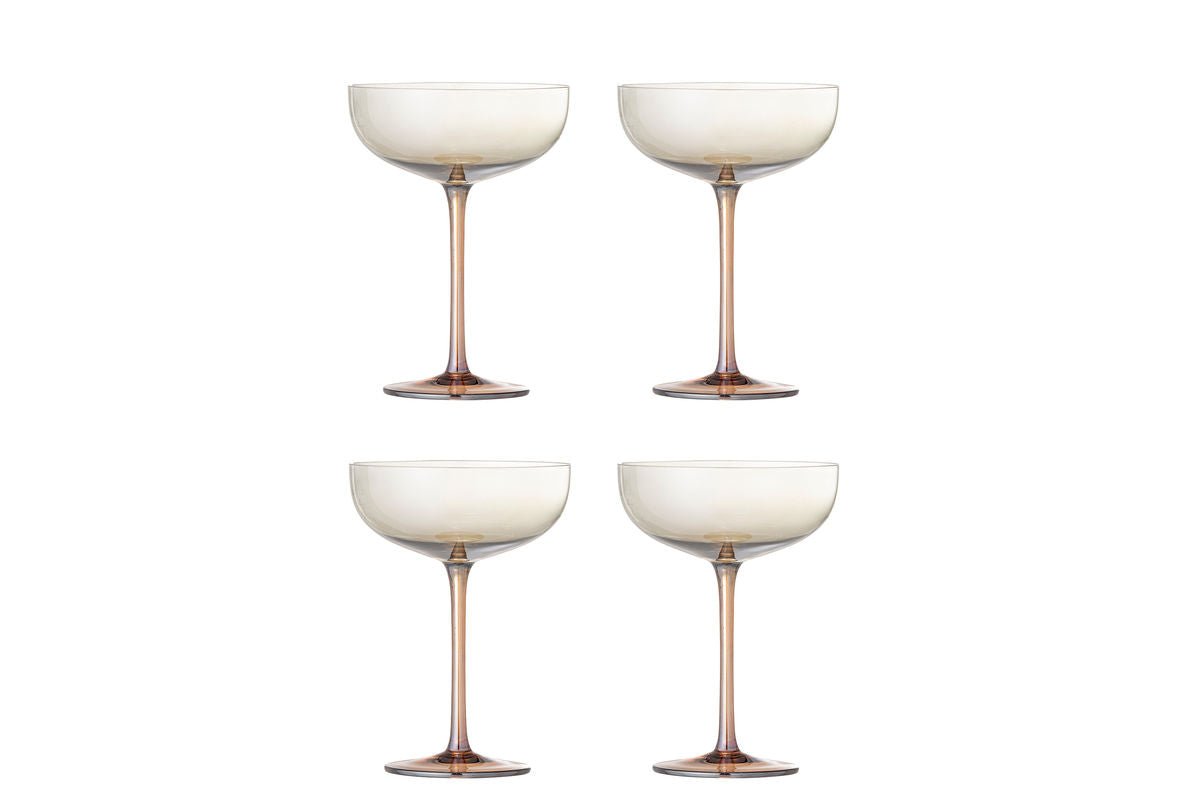 Cocktailglieser Bianca – Glas a Bronze mat Perlmutt-Effekt (Set vu 4)