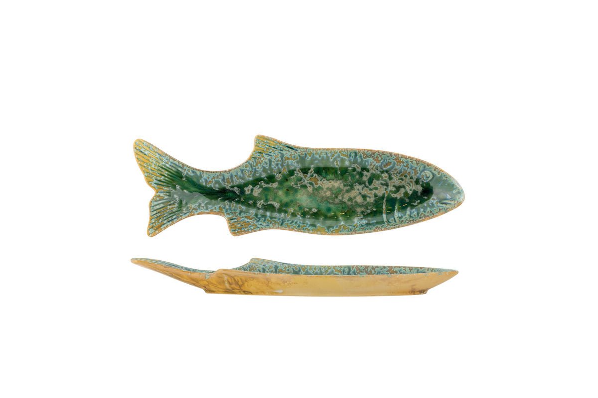 Servierplack Eirun - aus Steingut hiergestallt - Fëschform