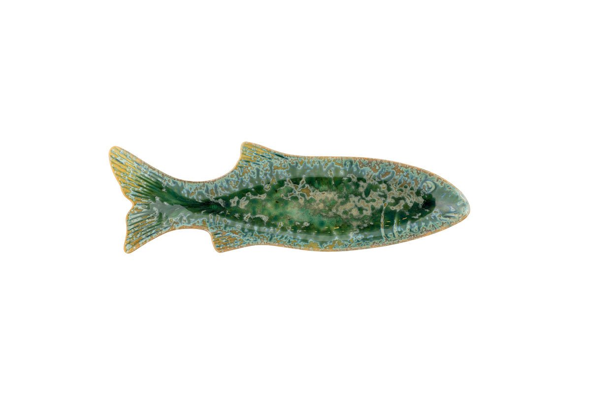 Servierplack Eirun - aus Steingut hiergestallt - Fëschform