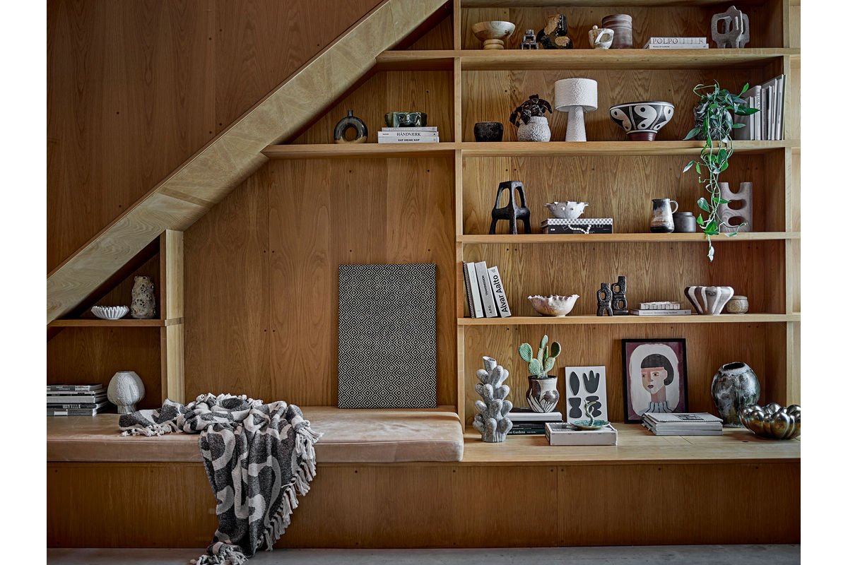 Plaid Maris - Noir, en coton recyclé