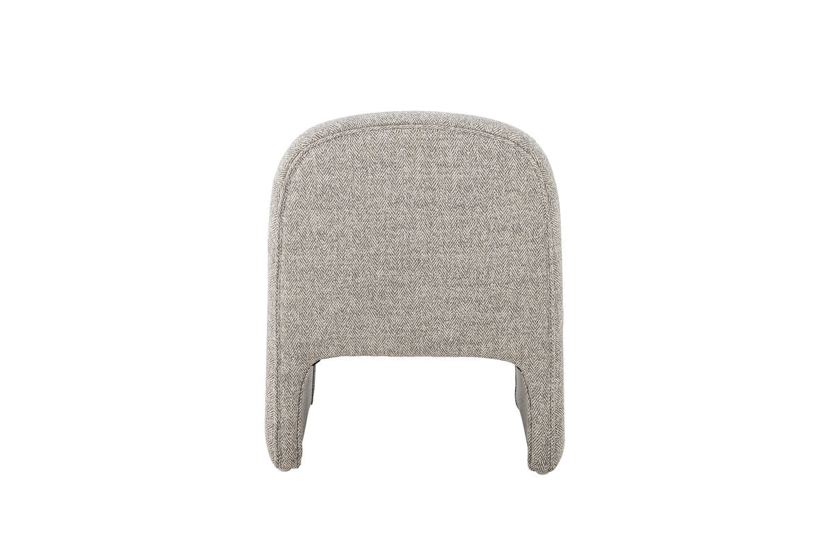 Chaise enfant « Noah » – Gris, rembourrée avec revêtement en tissu