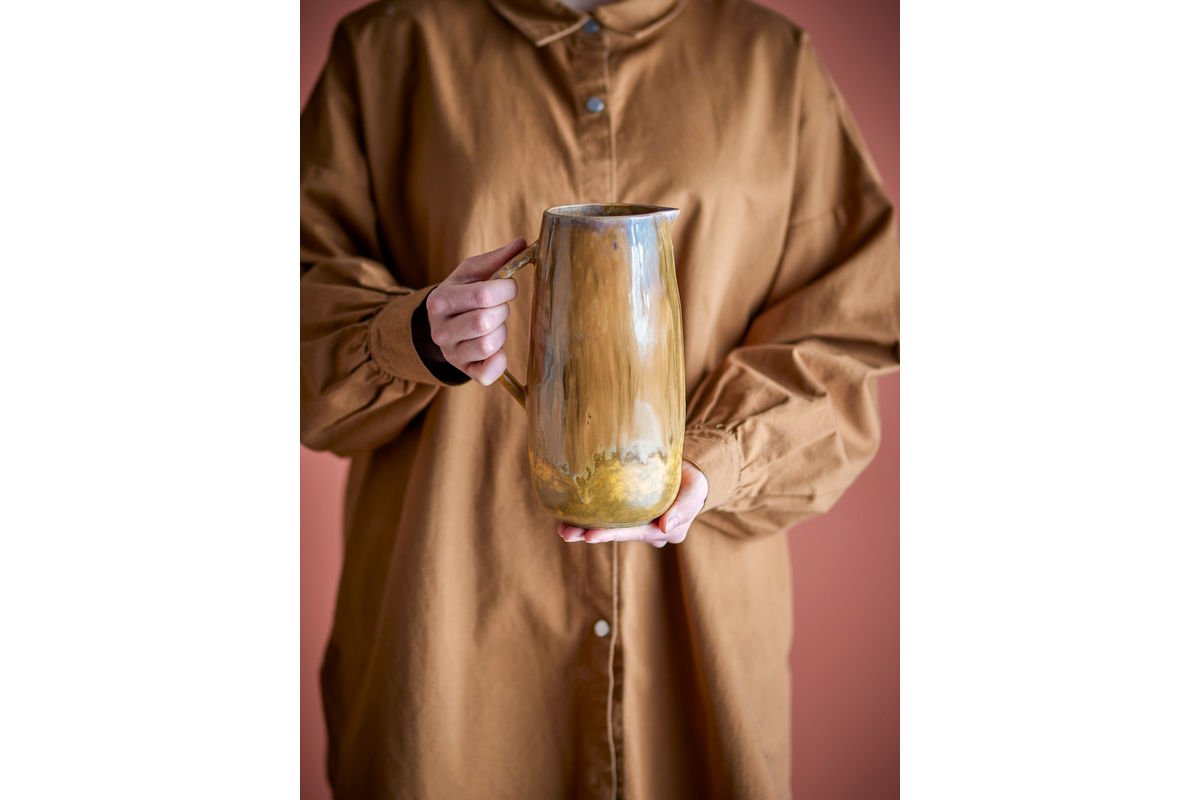 Krug Maris – Steingutt mat reaktiver Glasur a Buedemfaarwen