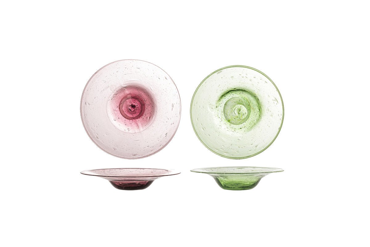Service d'assiettes « Arimo » – Verre coloré (2 pièces)