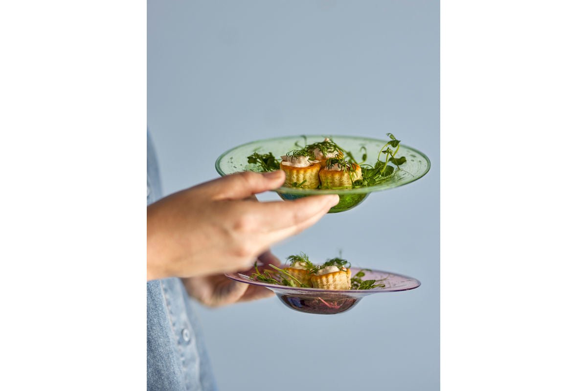 Service d'assiettes « Arimo » – Verre coloré (2 pièces)