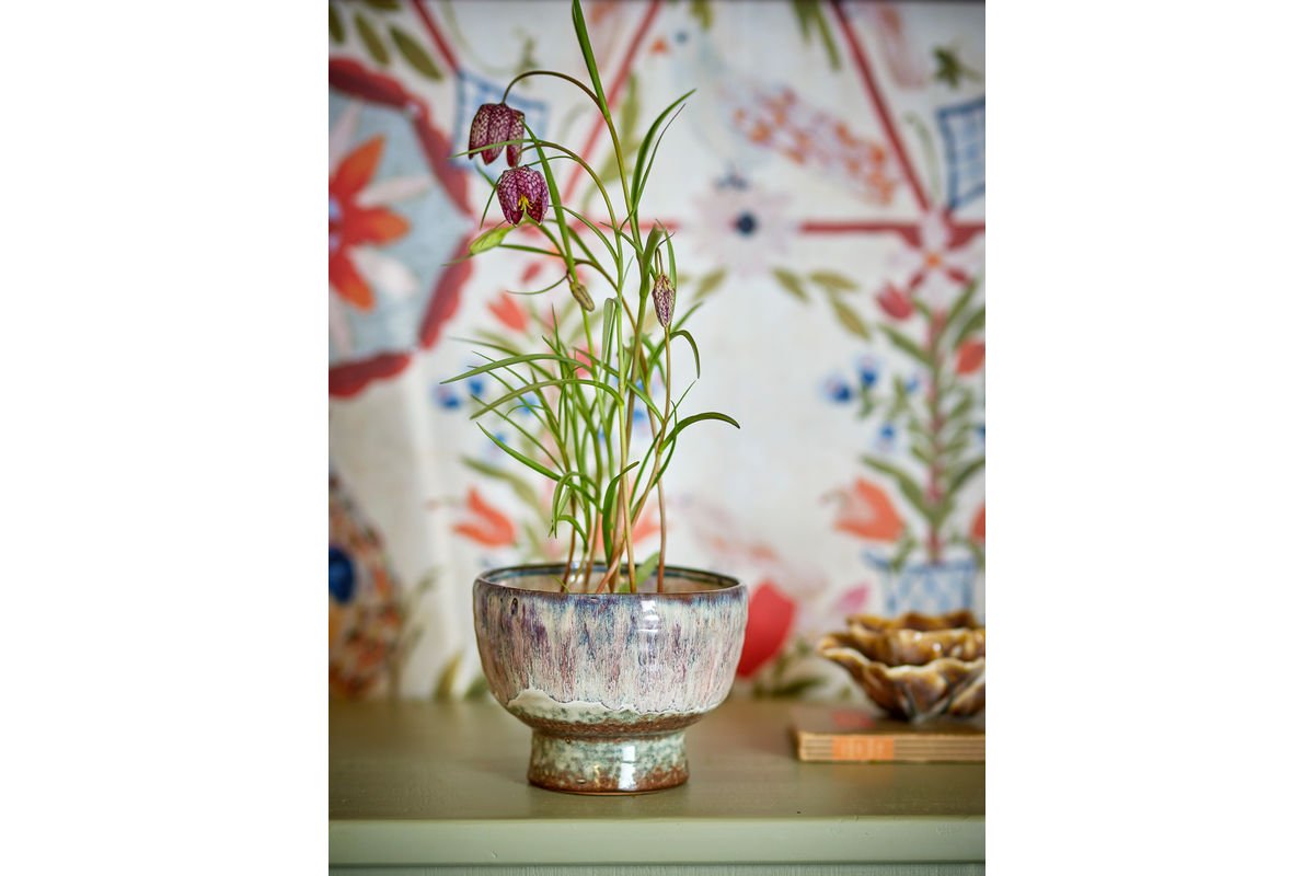 Flower Pot "Nerila" – Blue Stoneware