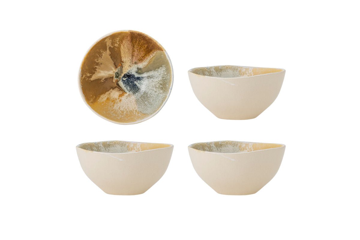 Ensemble de bols « Solari » – Grès jaune (4 pièces)