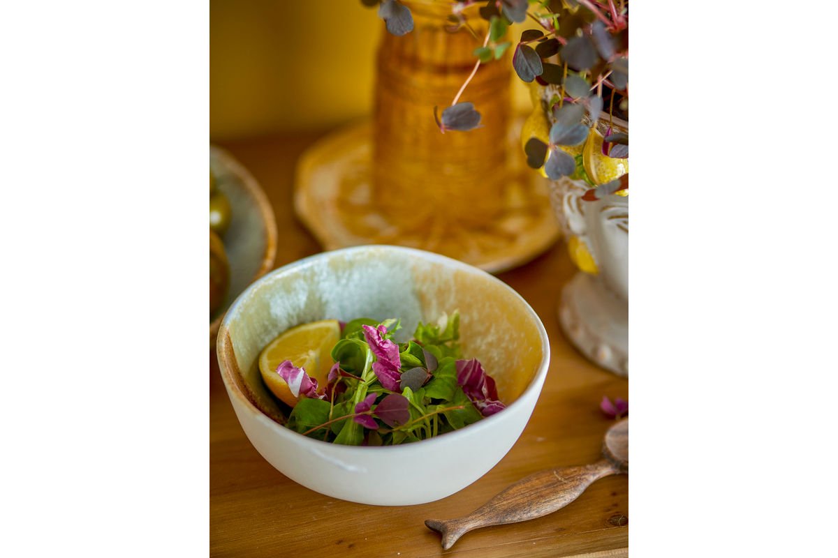 Ensemble de bols « Solari » – Grès jaune (4 pièces)