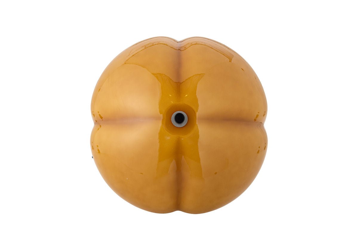 Lampe de table Solaro – Abat-jour en verre incurvé de couleur jaune chaud