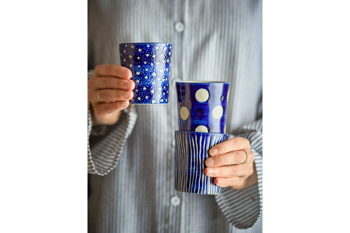 Ensemble de gobelets Norell – Bleu grès (3 pièces)