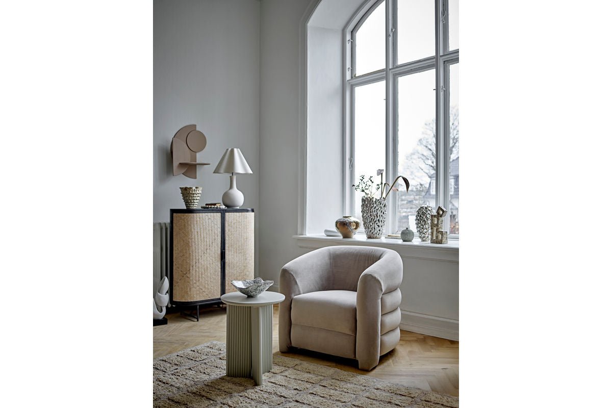 Kommode Elvara – Metallrahmen mat Wiener Geflecht am Natierleche Ton