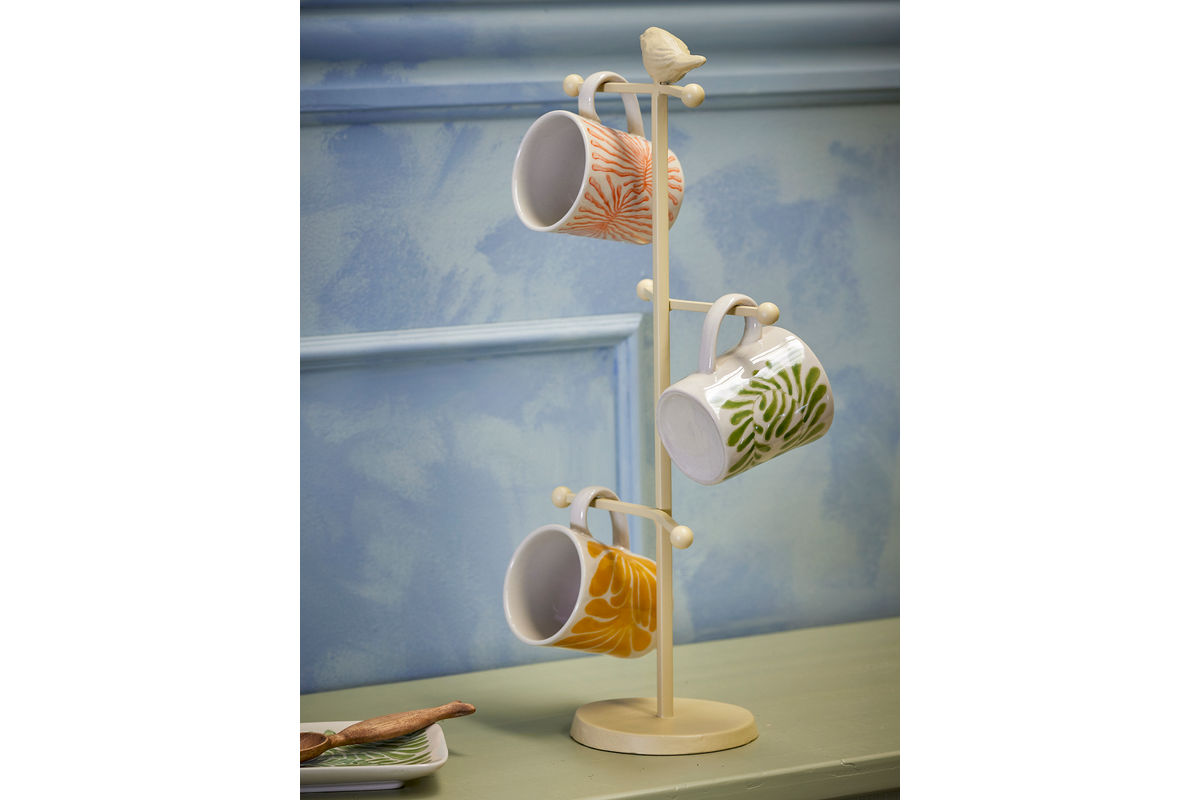 Cup Set "Vexo" – Blue Stoneware (3-piece)