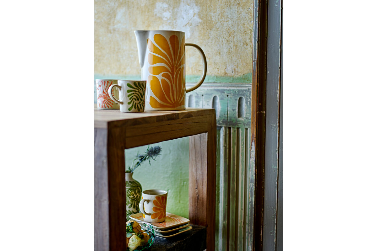 Cup Set "Vexo" – Blue Stoneware (3-piece)