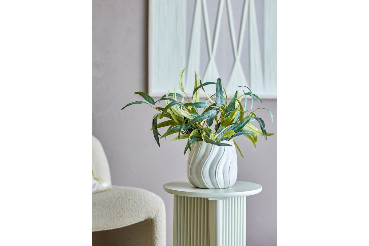 Flower Pot "Alvane" – White Stoneware