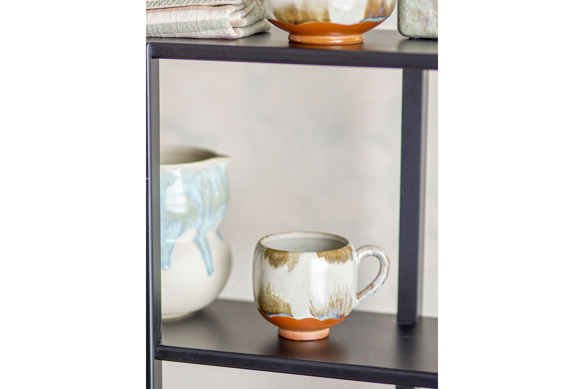 Tassen-Set „Salen“ – Braunes Steingut (4-teilig)