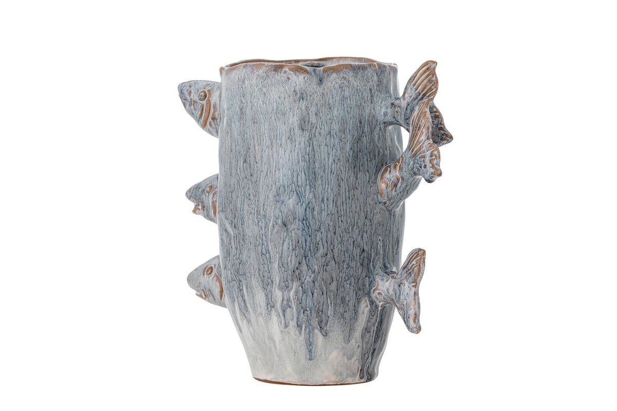 Vase « 3 Poissons » – en grès