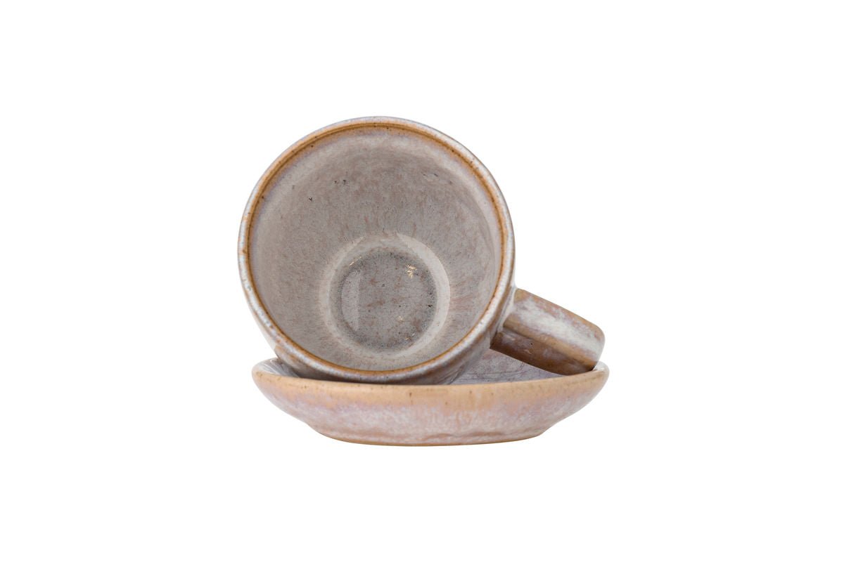 Ensemble de tasses Skaro – Bleu grès avec soucoupe (4 pièces)