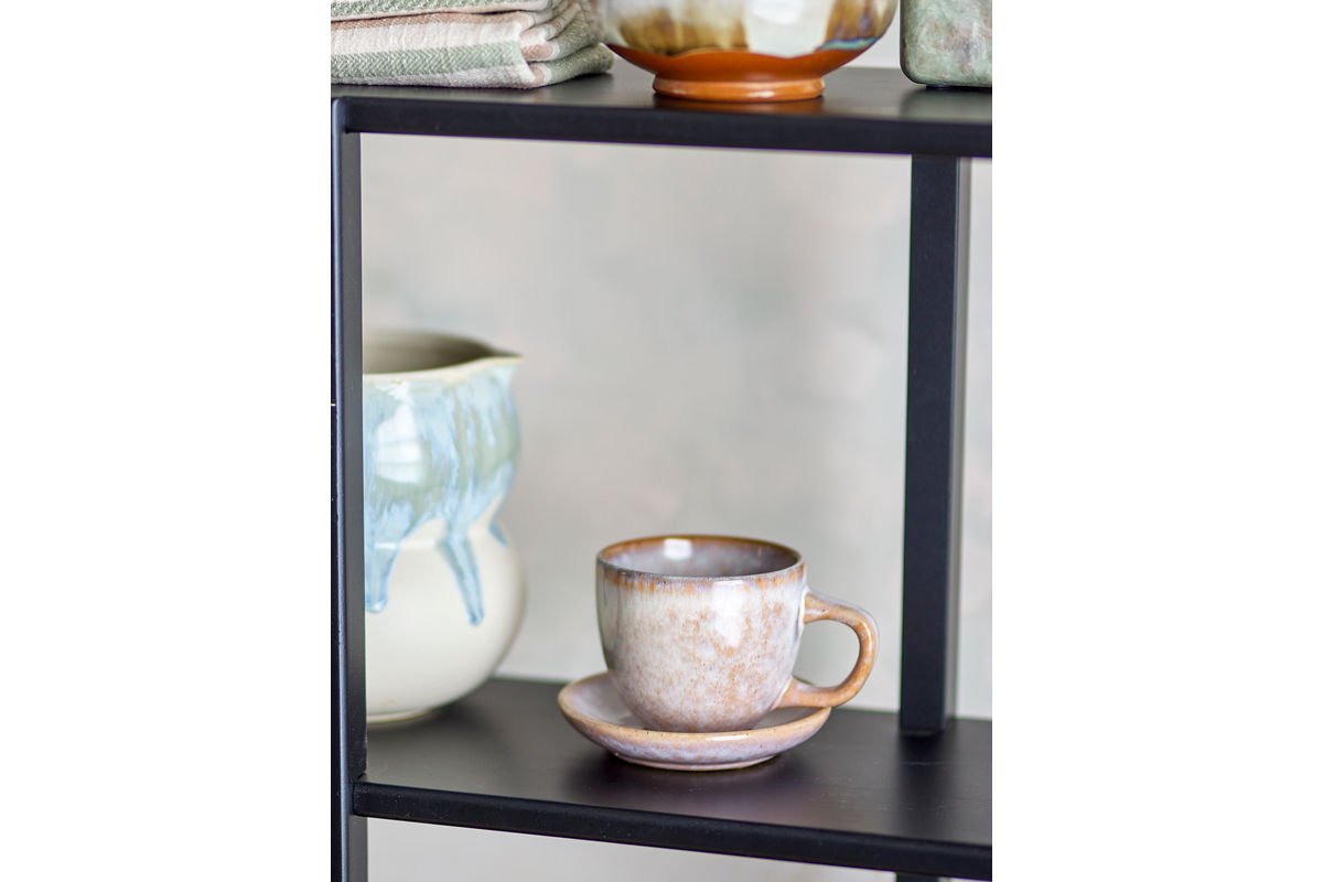 Ensemble de tasses Skaro – Bleu grès avec soucoupe (4 pièces)