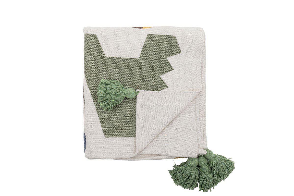 Throw Blanket Momo - Colorful, made from recycled cotton