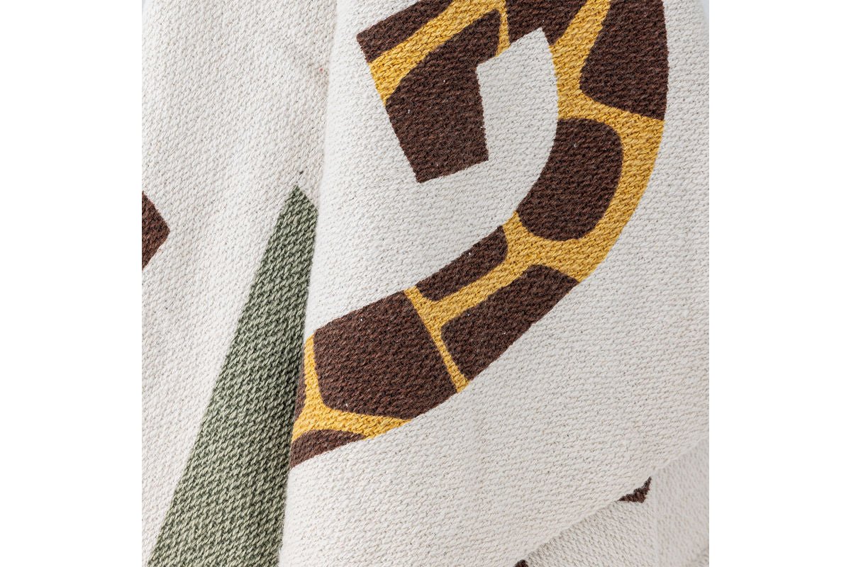 Throw Blanket Momo - Colorful, made from recycled cotton