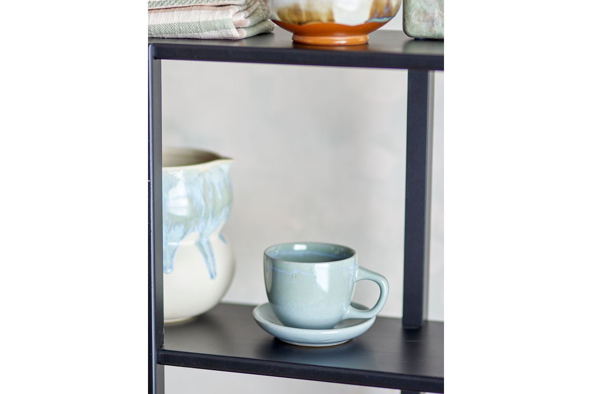 Ensemble de tasses Skaro – Bleu grès avec soucoupe (4 pièces)