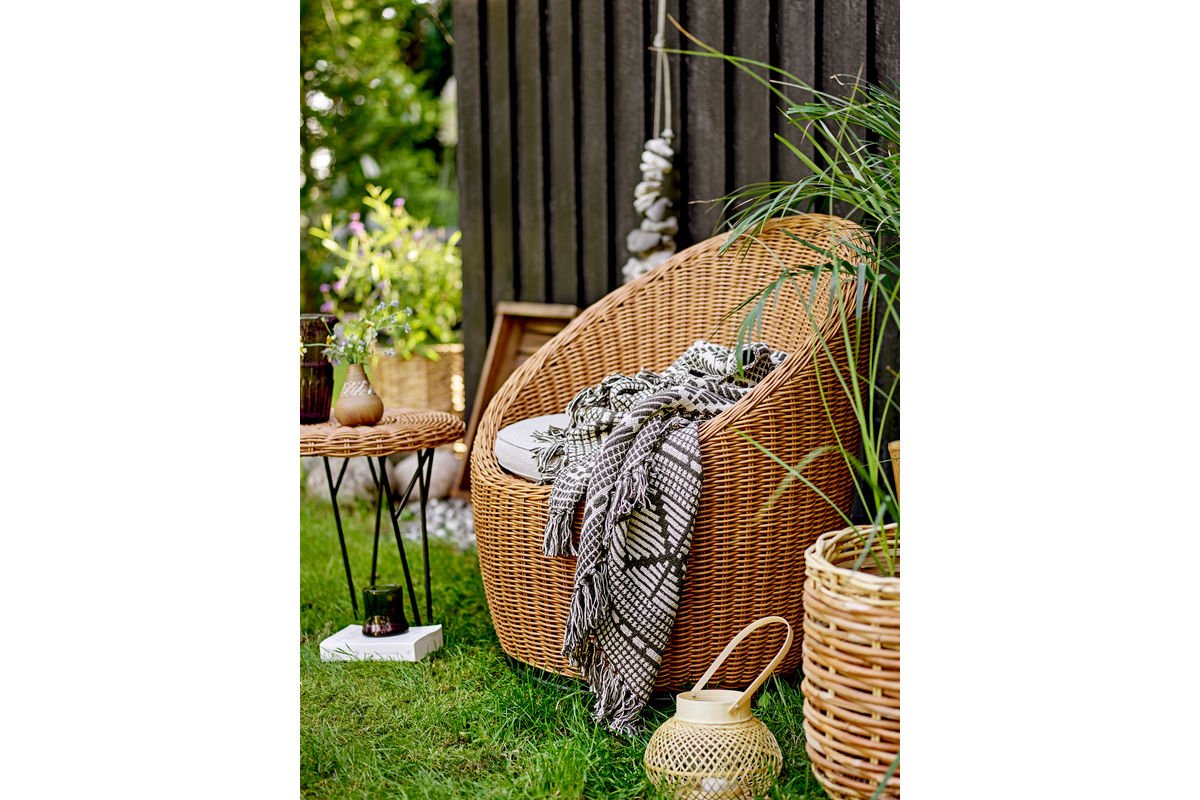 Iwwerdeck Alva – Schwaarz, aus recycléierter Baumwoll