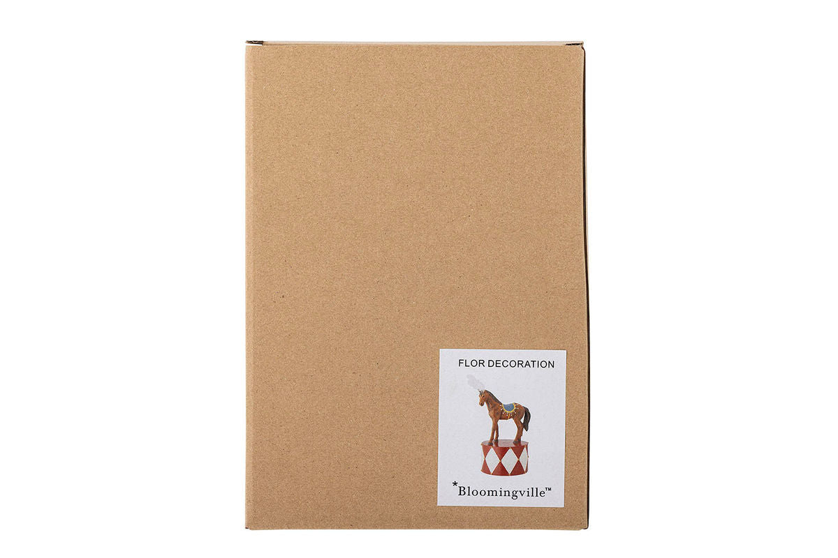 Dekofigur Rafi - Zirkuspäerd aus Holz fir Kannerzëmmer & Gebuertsdag