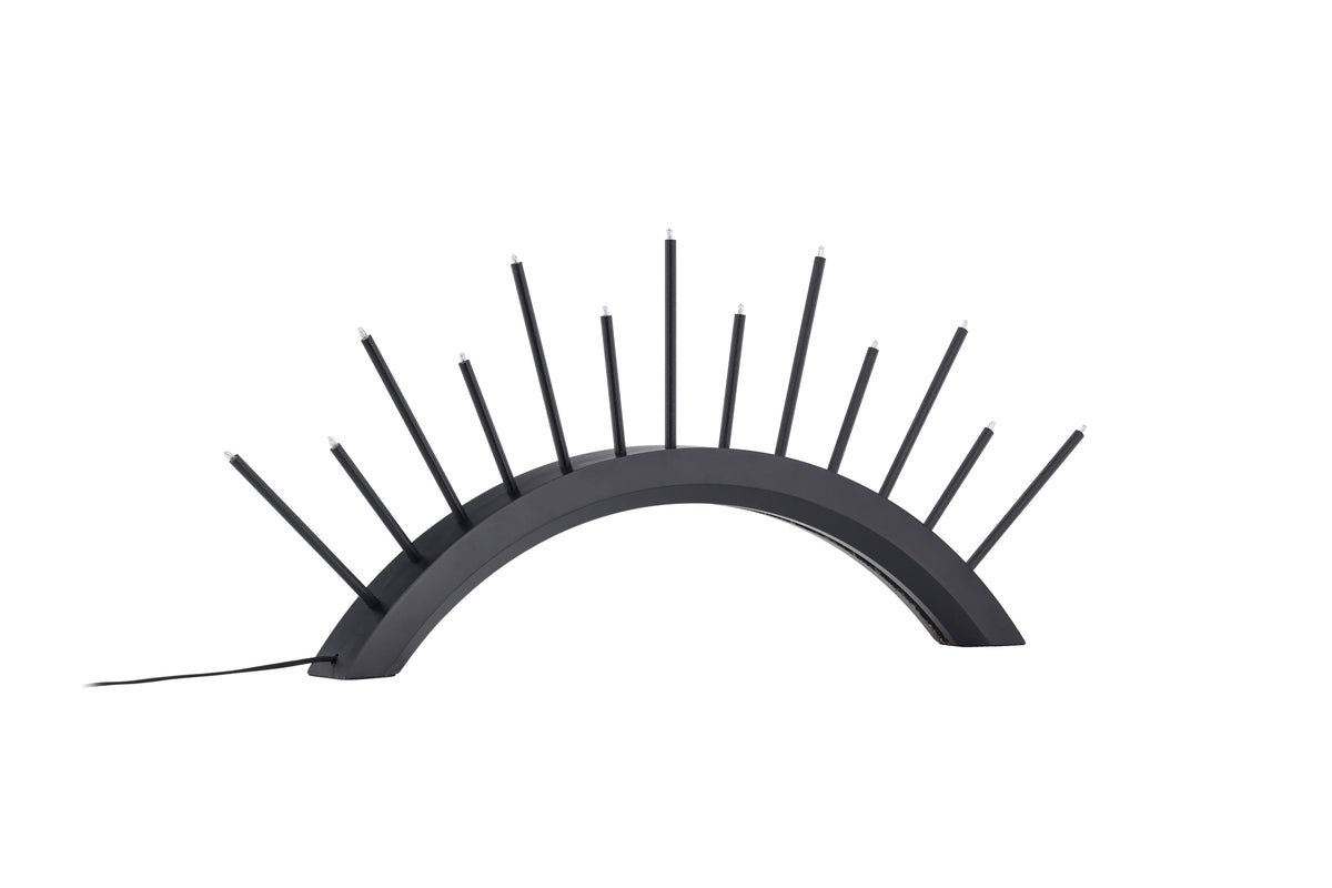 Chrëschtdekoratioun Lumin - Ronn Bogenbeliichtung an Schwaarz