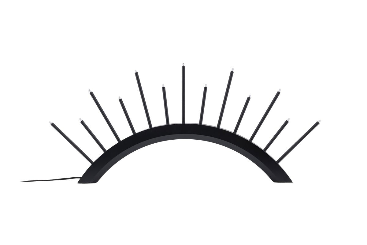 Chrëschtdekoratioun Lumin - Ronn Bogenbeliichtung an Schwaarz