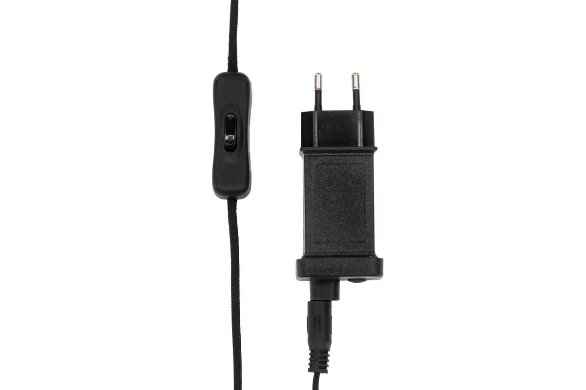 Chrëschtdekoratiounskandelaber Schneefall - 5 Kerzen a Sëlwer oder Schwaarz