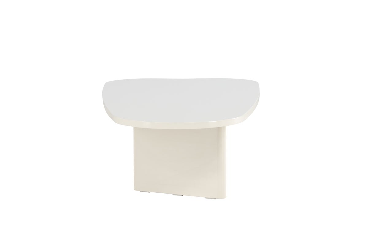 Table basse Evania en Beige - avec surface brillante