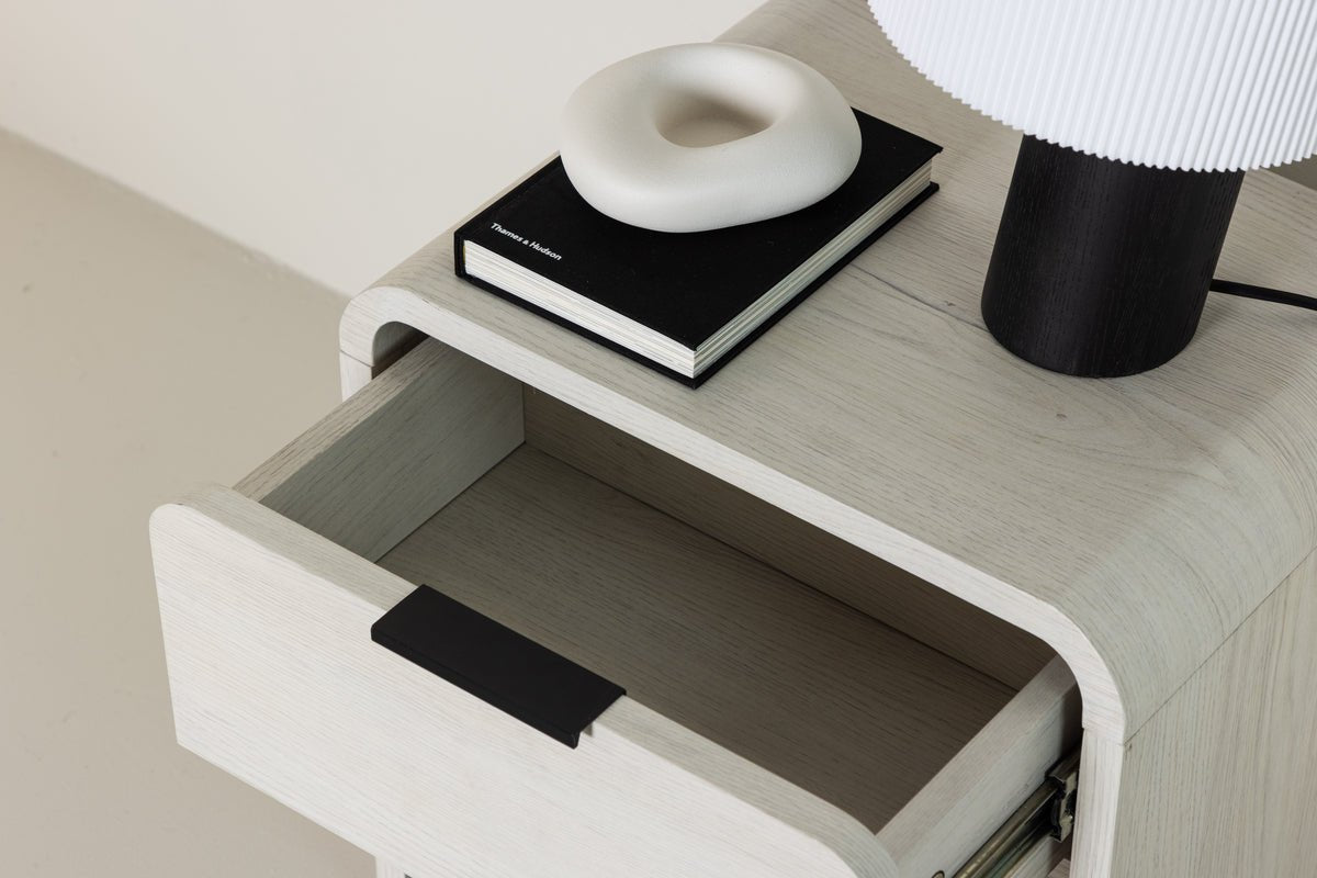 Side table Mina – in White with drawer