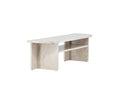 Designer TV-Lowboard Larenzo - Beige in Marmoroptik