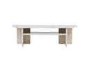 Designer TV-Lowboard Larenzo - Beige in Marmoroptik