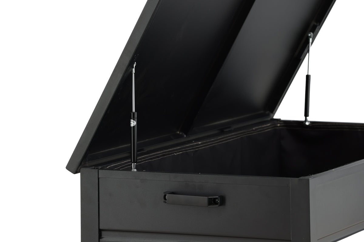 Garden Cushion Box Ludmilla - Black Aluminum Frame Including Inner Bag