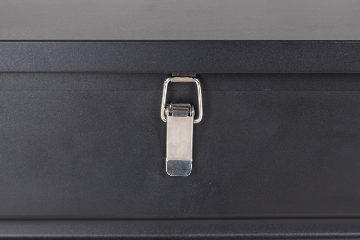 Garden Cushion Box Ludmilla - Black Aluminum Frame Including Inner Bag