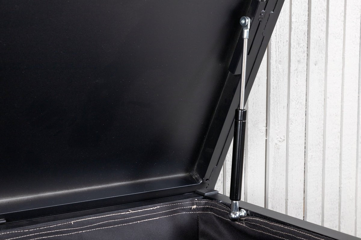 Garden Cushion Box Ludmilla - Black Aluminum Frame Including Inner Bag