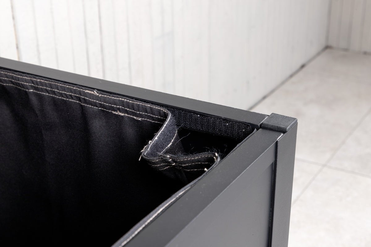 Garden Cushion Box Ludmilla - Black Aluminum Frame Including Inner Bag