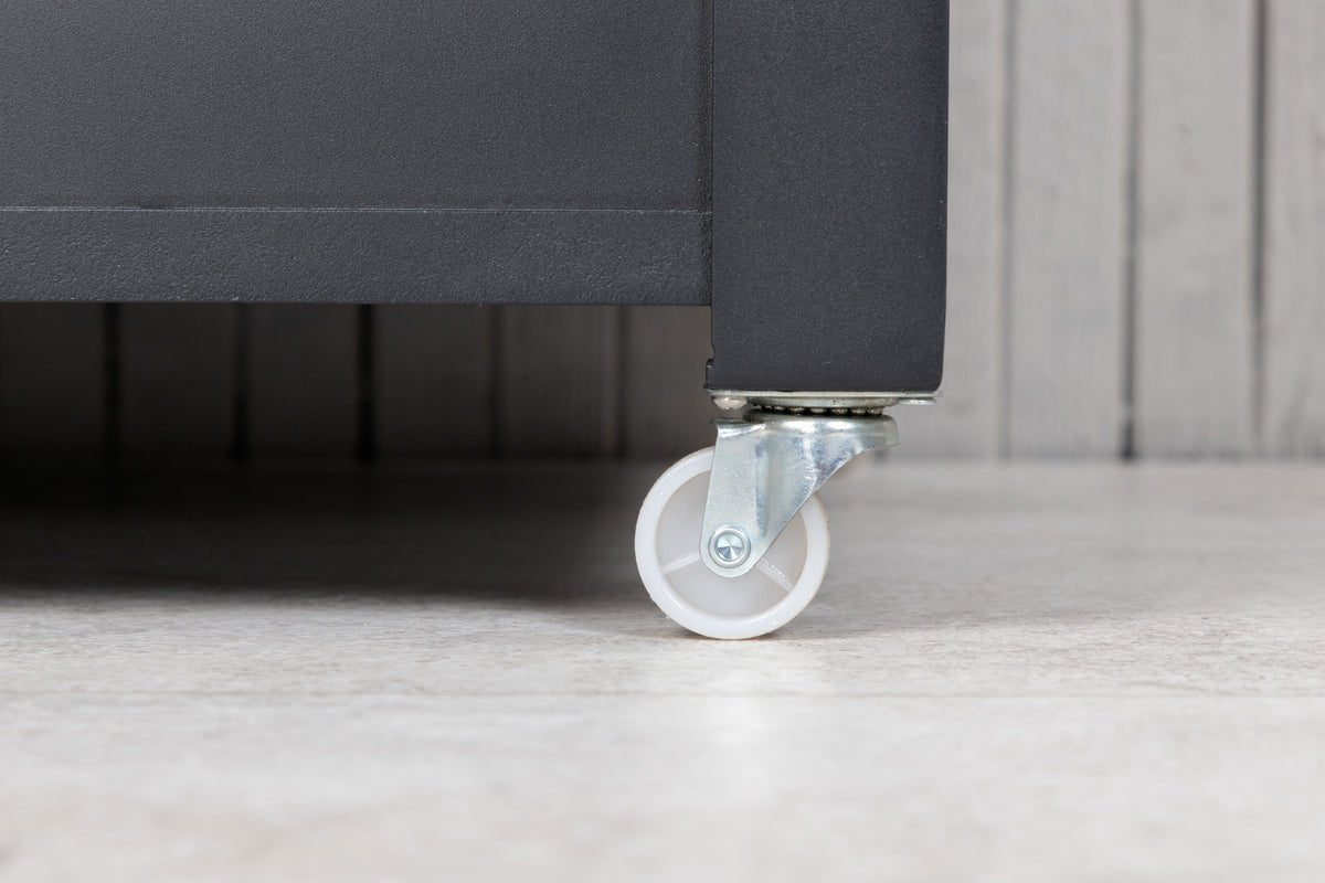 Garden Cushion Box Ludmilla - Black Aluminum Frame Including Inner Bag